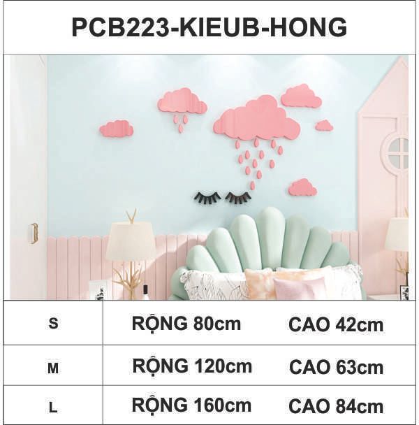 Tranh mica EPeBen dán tường nổi 3d hình dán tường đám mây dễ thương decor trang trí lớp học, mầm non, mẫu giáo