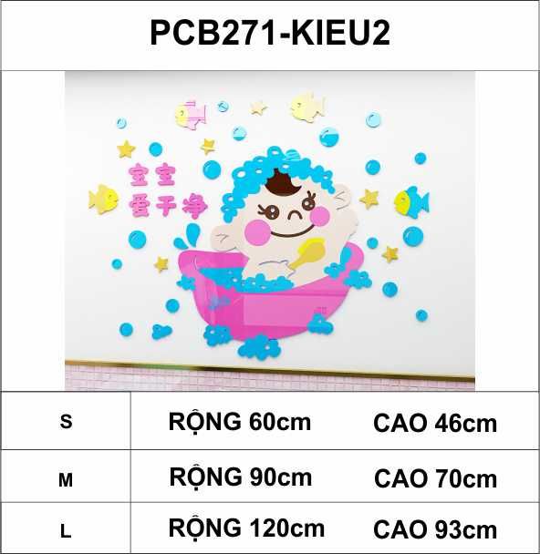 Tranh mica EPeBen dán tường nổi 3d hình Phòng tắm ngộ nghĩnh decor trang trí nhà tắm cho bé (Có Tiếng Việt)