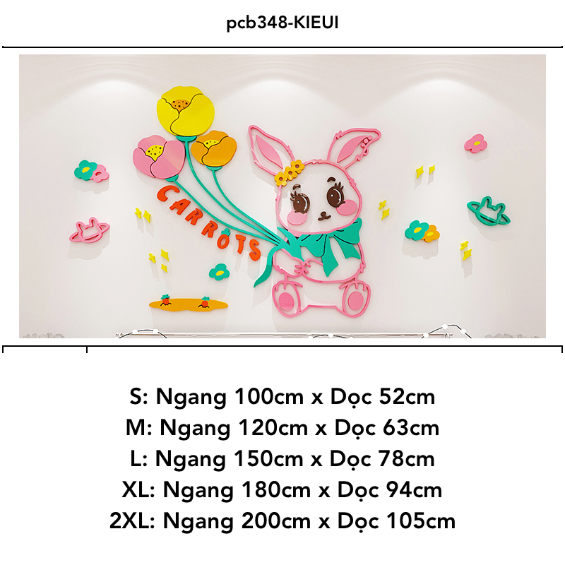 Tranh mica nổi 3d dán tường Các Con Vật chó mèo gà thỏ và Các Bé happy cats animal trang trí Mầm Non, Mẫu Giáo - EPeBen