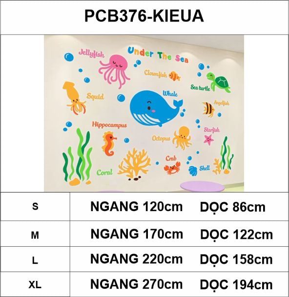 Tranh mica EPeBen dán tường nổi 3d hình Thế Giowis Đại Dương decor trang trí Phòng cho bé, Phòng ngủ, Mầm non