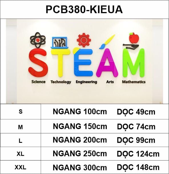 Tranh mica EPeBen dán tường nổi 3d hình STeam decor trang trí Phòng học, Phòng ngủ, Phòng khách,Mầm non