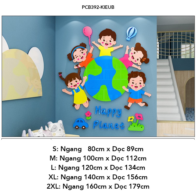 Tranh mica EPeBen dán tường nổi 3d hình hành tinh của bé decor trang trí Phòng ngủ, Phòng cho bé, Lớp Mẫu giáo