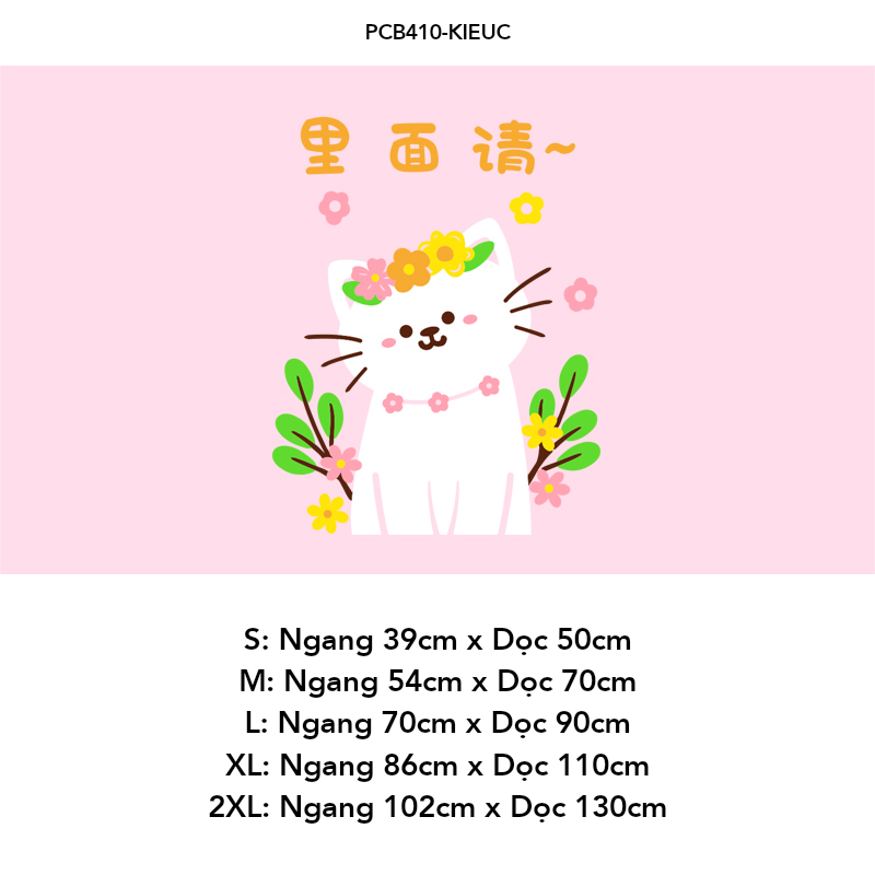 Tranh mica EPeBen dán tường nổi 3d hình gấu con mèo con Welcome decor trang trí cửa ra vào, cửa kính quán nước, cửa hàng
