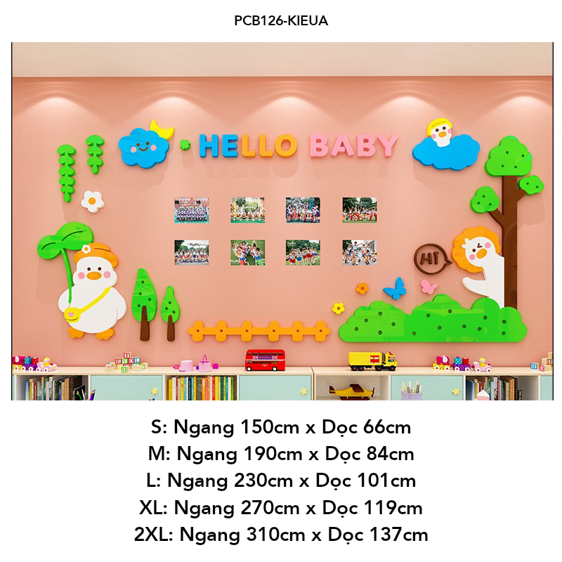 Tranh mica EPeBen dán tường nổi 3d hình Khung trưng bày ảnh trang trí Phòng cho bé, Phòng khách,Phòng Học