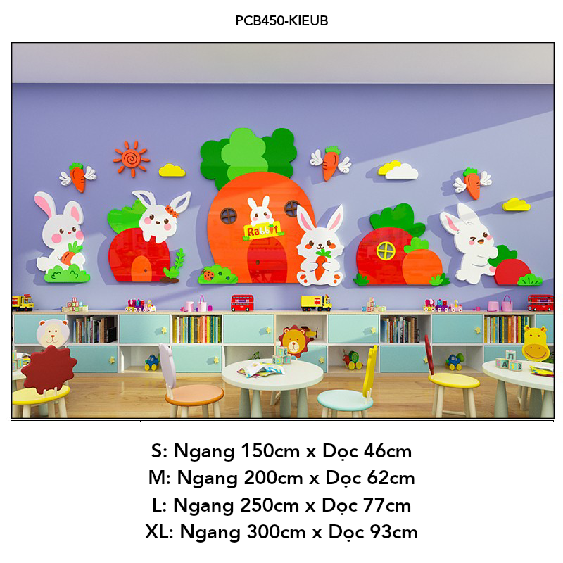 Tranh mica EPeBen dán tường nổi 3d hình Ngôi Nhà Nấm decor trang trí Phòng học, Phòng ngủ, Phòng khách,Mầm non