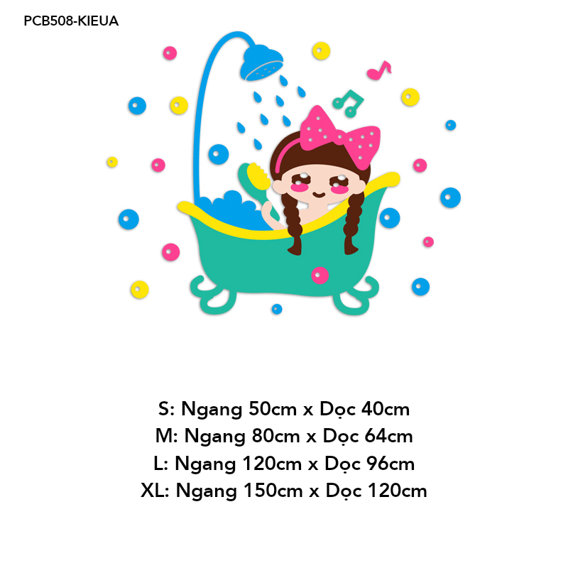 Tranh mica EPeBen dán tường nổi 3d Giờ tắm thư giãn trang trí Phòng cho bé, Phòng tắm