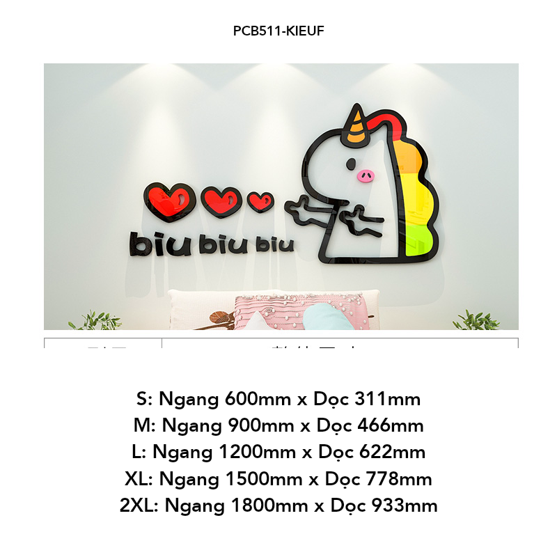 Tranh mica EPeBen dán tường nổi 3d Khủng Long Đáng Yêu trang trí Phòng cho bé, Phòng ngủ,Ohòng Khách,Mầm non