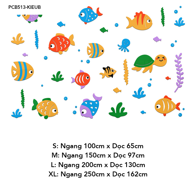 Tranh mica EPeBen dán tường nổi 3d hình Dưới đáy đại dương decor trang trí Phòng cho bé, Phòng ngủ, Mẫu giáo