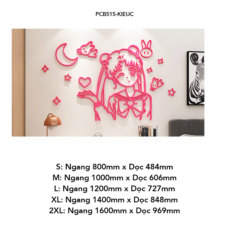 Tranh mica dán tường EPeBen hình Thủy thủ mặt trăng decor trang trí Phòng khách, Cửa hàng, Phòng cho bé, Phòng ngủ