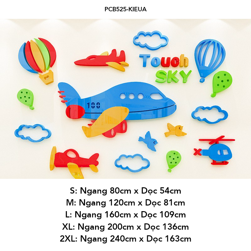 Tranh mica EPeBen dán tường nổi 3d Khám phá bầu trời trang trí Phòng cho bé, Phòng ngủ