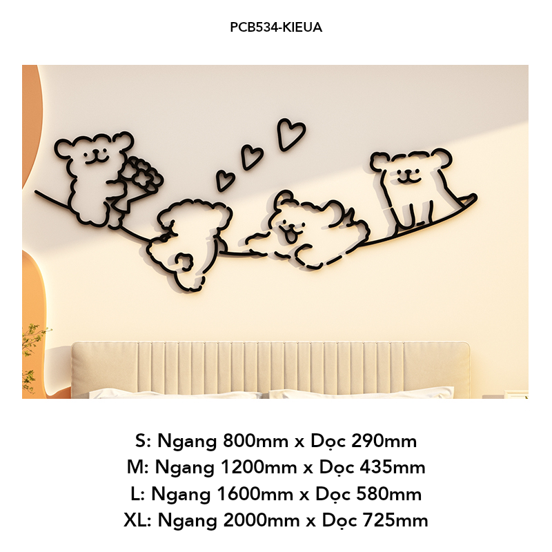 Tranh mica EPeBen dán tường nổi 3d Những chú cho vui vẻ trang trí Phòng cho bé, Phòng khách