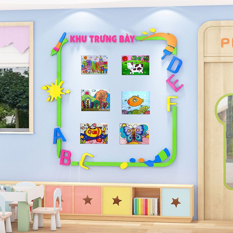 Tranh mica EPeBen dán tường nổi 3d Life Move trang trí Phòng cho bé, Phòng khách