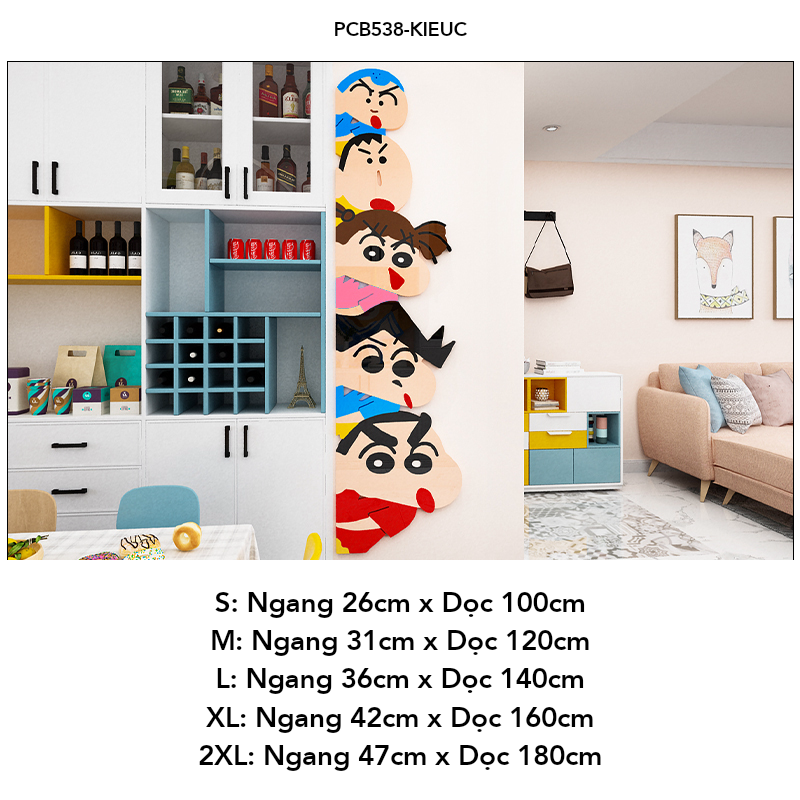 Tranh mica EPeBen dán tường nổi 3d Shin cậu bé bút chì trang trí Phòng cho bé, Phòng khách