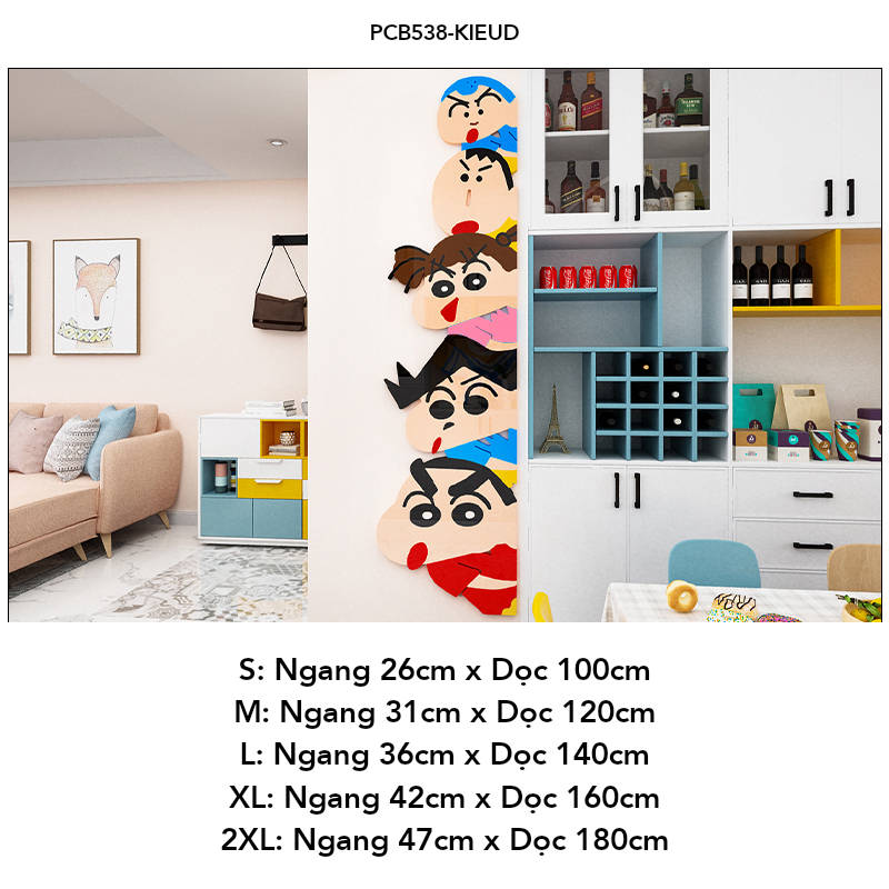 Tranh mica EPeBen dán tường nổi 3d Shin cậu bé bút chì trang trí Phòng cho bé, Phòng khách