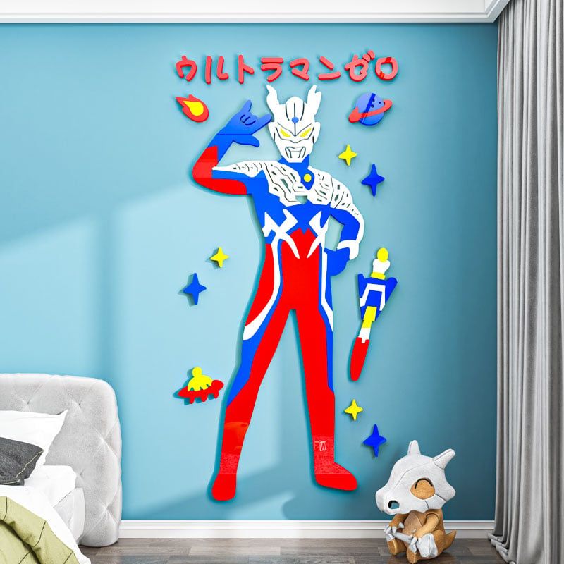 Tranh mica EPeBen dán tường nổi 3d hình Ultraman Trang Trí Phòng Cho Bé,Mẫu Giáo, Lớp Học