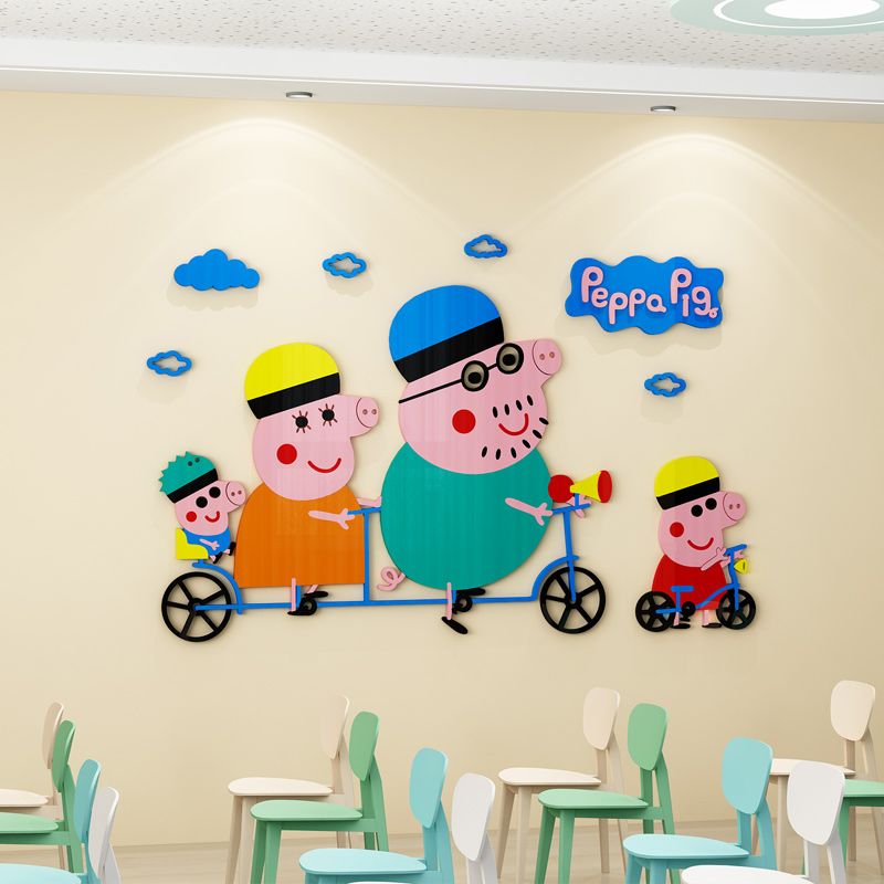 Tranh mica EPeBen dán tường nổi 3d hình Động vật vui nhộn Trang Trí Phòng Cho Bé,Mẫu Giáo, Lớp Học