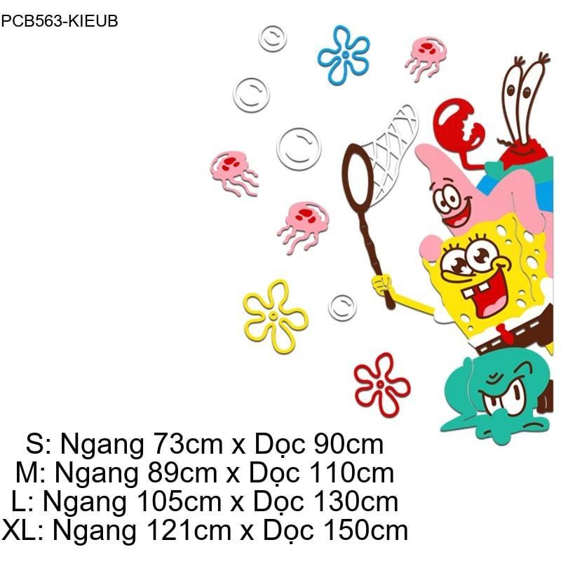 Tranh mica EPeBen dán tường nổi 3d hình SpongeBob Trang Trí Phòng Cho Bé,Mẫu Giáo, Lớp Học