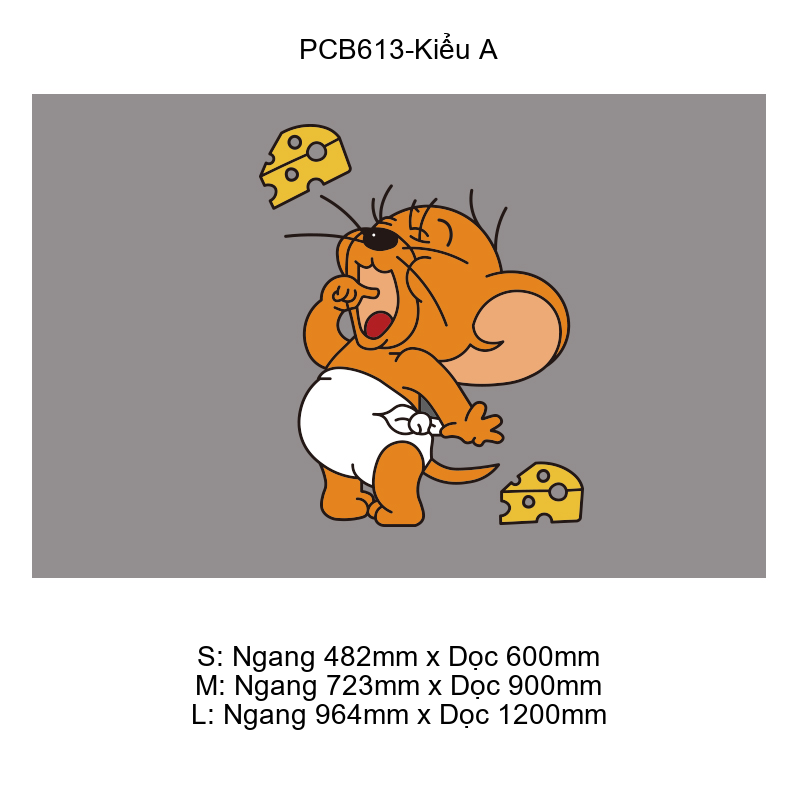 Tranh Mica EPeBen dán tường nổi 3d Chú Chuộc Nhỏ trang trí Phòng Tắm,Phòng Ngủ
