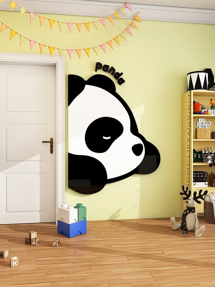 Tranh Mica EPeBen dán tường nổi 3d Gấu Trúc trang trí Phòng cho bé, Phòng ngủ, Mẫu giáo