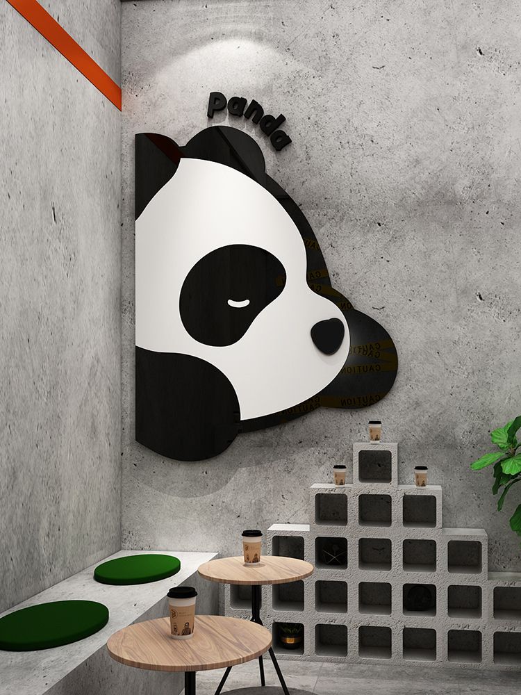 Tranh Mica EPeBen dán tường nổi 3d Gấu Trúc trang trí Phòng cho bé, Phòng ngủ, Mẫu giáo