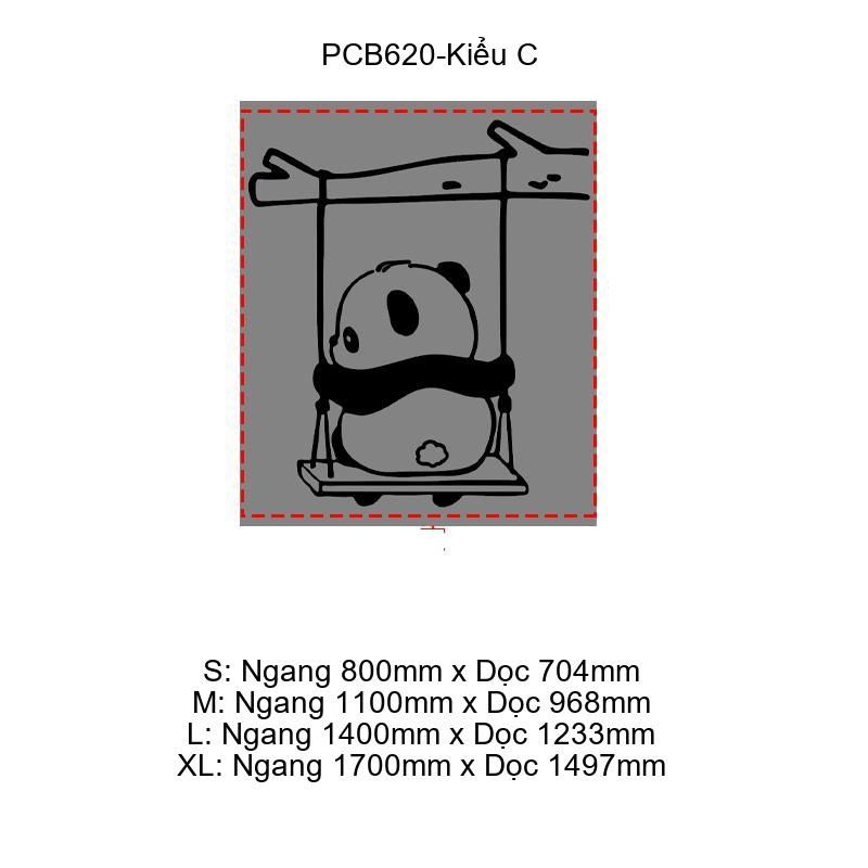 Tranh mica EPeBen dán tường nổi 3d hình Gấu Trúc ngồi xích đu Trang Trí Phòng Cho Bé,Mẫu Giáo, Lớp Học