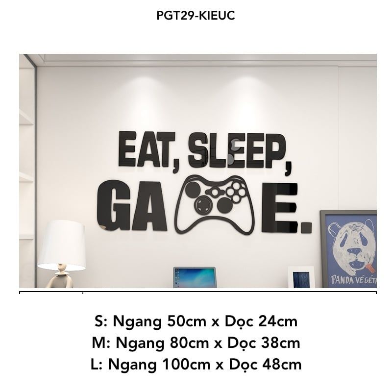 Tranh mica dán tường Nhân Vật Trong Game Tay Cầm trang trí Phòng Chơi Game, Quán Net