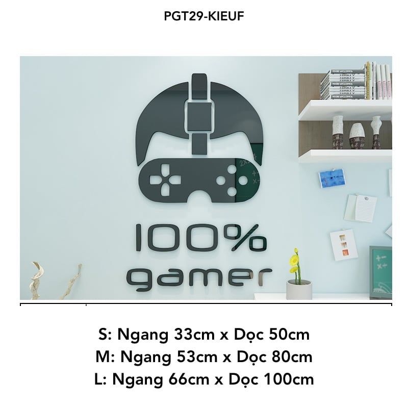 Tranh mica dán tường Nhân Vật Trong Game Tay Cầm trang trí Phòng Chơi Game, Quán Net