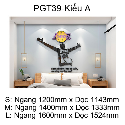 Tranh Mica EPeBen dán tường nổi 3d Cầu Thủ Bóng Rổ Trang trí Phòng cho bé, Phòng ngủ, Mẫu giáo