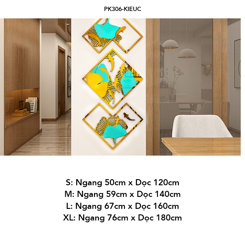 Tranh mica EPeBen dán tường nổi 3d hình cá chép decor trang trí Phòng ngủ, Phòng khách, Phòng làm việc, Cửa hàng