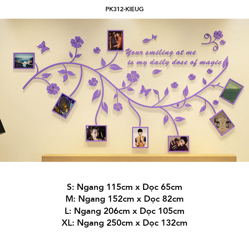 Tranh mica EPeBen dán tường nổi 3d hình khu vực treo ảnh tạo điểm nhấn cho phòng decor trang trí Phòng khách, phòng ngủ