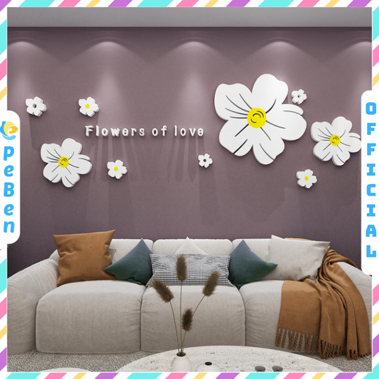 Tranh mica EPeBen dán tường nổi 3d hình Mùa Hoa Mai Tình Yêu decor trang trí Phòng khách, Phòng ngủ, Cửa hàng