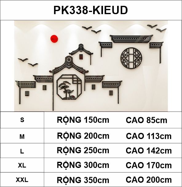 Tranh mica EPeBen dán tường nổi 3d hình Phong Cách Cổ Trung Hoa decor trang trí Quán Ăn, Nhà Hàng, Văn Phòng, Cửa hàng