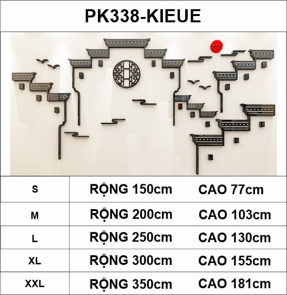 Tranh mica EPeBen dán tường nổi 3d hình Phong Cách Cổ Trung Hoa decor trang trí Quán Ăn, Nhà Hàng, Văn Phòng, Cửa hàng