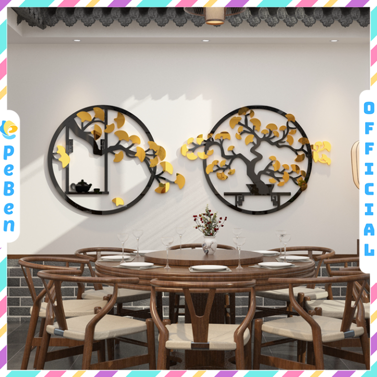 Tranh mica EPeBen dán tường nổi 3d hình Mùa Xuân Bên Cửa Sổ decor trang trí Phòng khách, Phòng làm việc, Phòng học