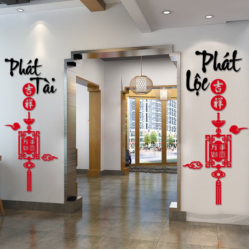 Tranh mica EPeBen dán tường nổi 3d hình Phát tài,phát lộc decor Trang Trí Tết 2025