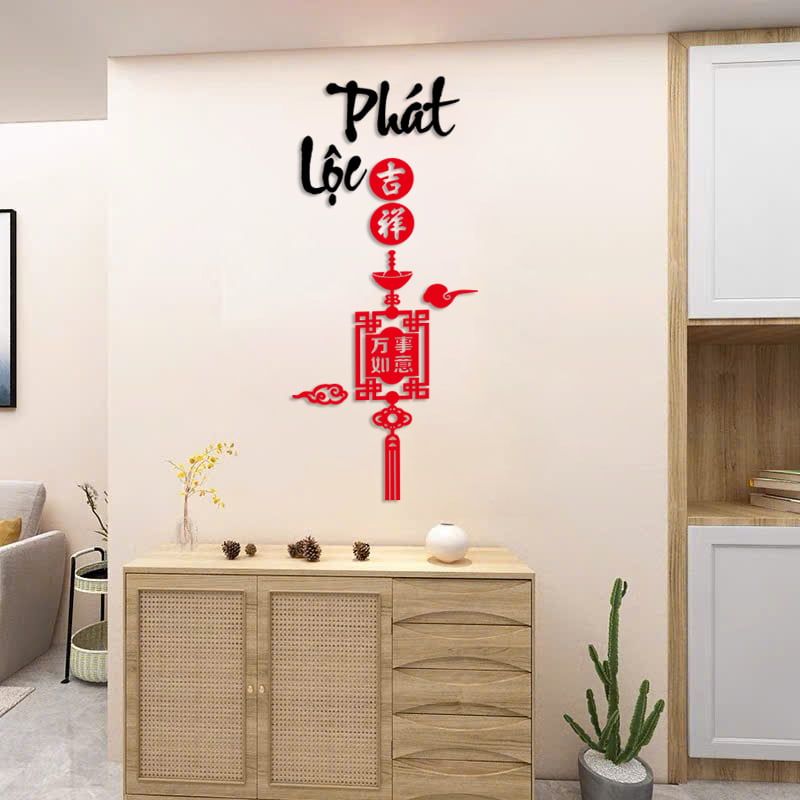 Tranh mica EPeBen dán tường nổi 3d hình Phát tài,phát lộc decor Trang Trí Tết 2025