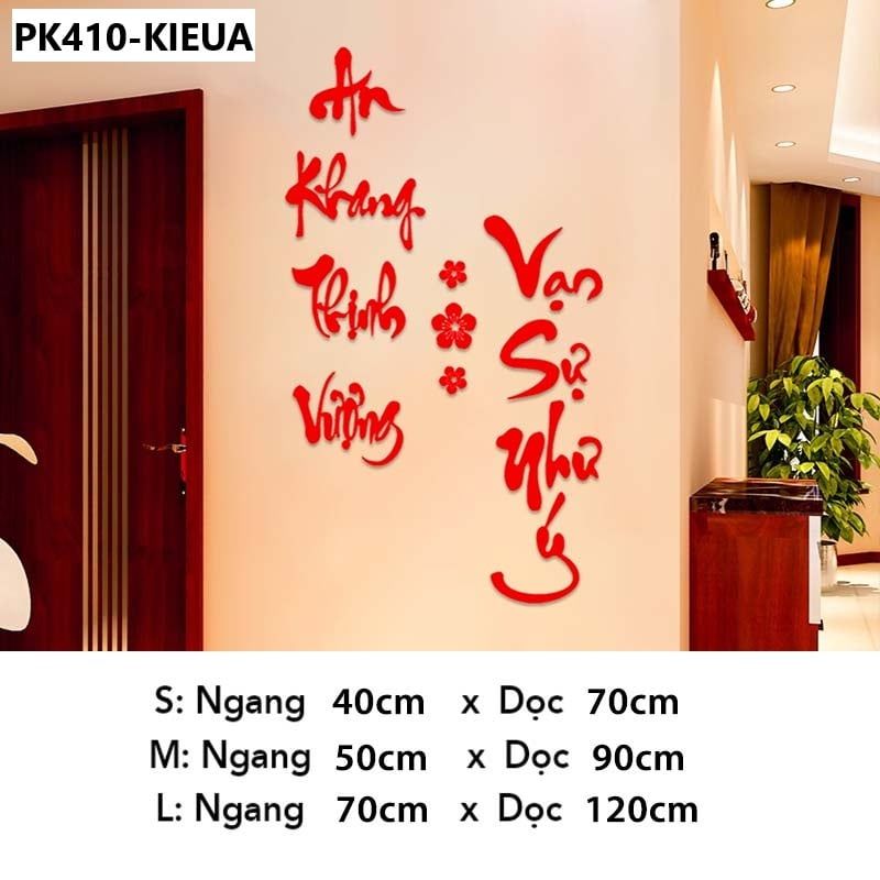 Tranh mica EPeBen dán tường nổi 3d hình An Khang Thịnh Vượng,Vạn Sự Như Ý decor Trang Trí Tết 2025