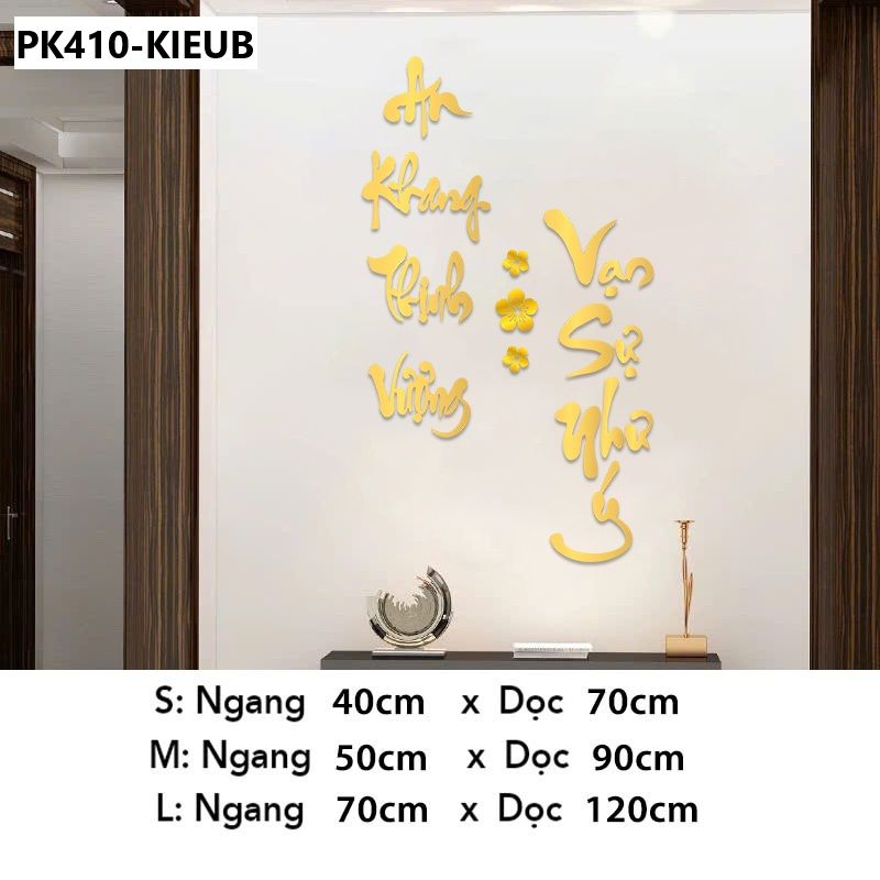 Tranh mica EPeBen dán tường nổi 3d hình An Khang Thịnh Vượng,Vạn Sự Như Ý decor Trang Trí Tết 2025