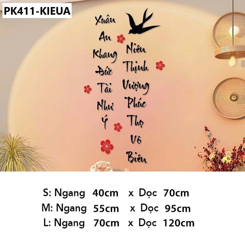 Tranh mica EPeBen dán tường nổi 3d hình Xuân An Khang decor Trang Trí Tết 2025