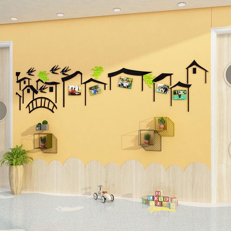 Tranh mica EPeBen dán tường nổi 3d hình Phong Cảnh nông thôn decor trang trí,Nhà Hàng,Phòng Khách