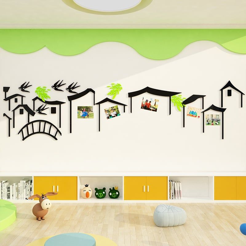 Tranh mica EPeBen dán tường nổi 3d hình Phong Cảnh nông thôn decor trang trí,Nhà Hàng,Phòng Khách