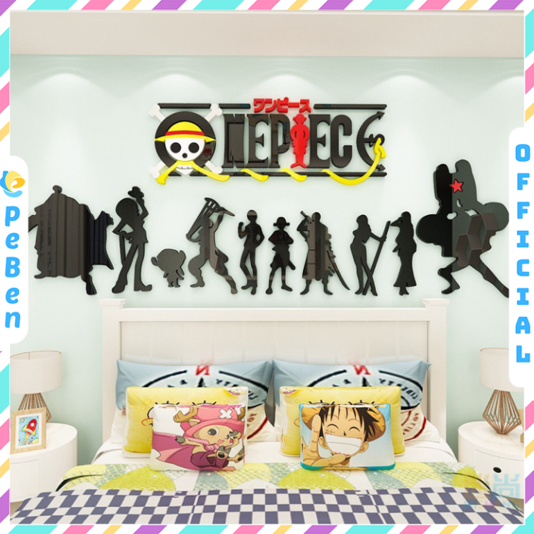 Tranh mica EPeBen dán tường nổi 3d hình Thế giới one piece decor trang trí Phòng ngủ, Mầm non, Phòng Game Thủ