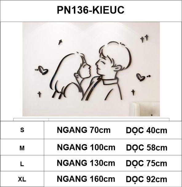 Tranh mica EPeBen dán tường nổi 3d Chân Dung trang trí Phòng ngủ, Phòng khách