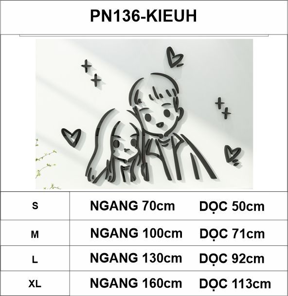 Tranh mica EPeBen dán tường nổi 3d Chân Dung trang trí Phòng ngủ, Phòng khách