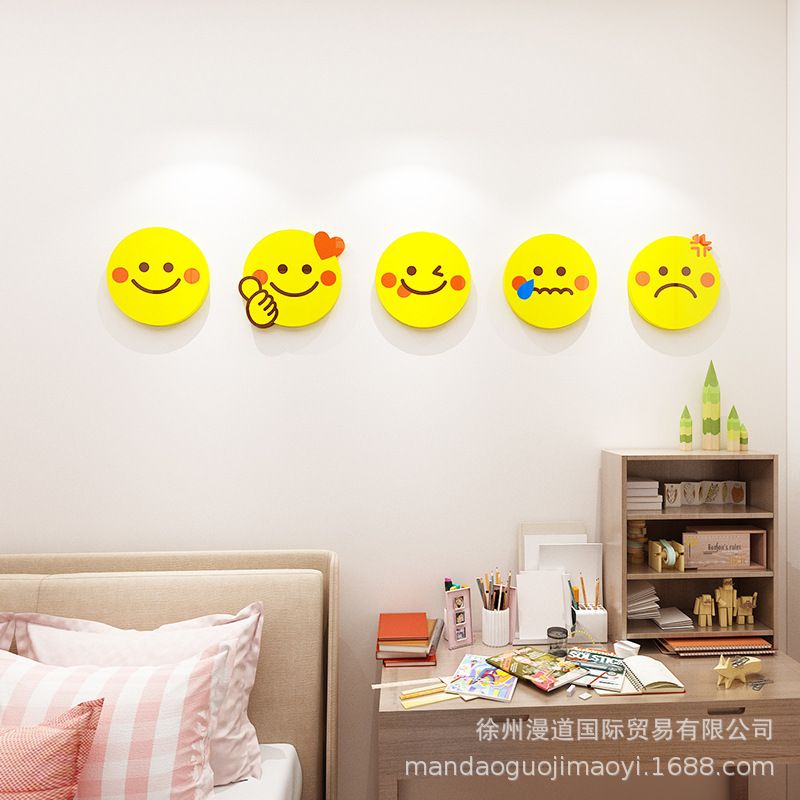 Tranh mica EPeBen dán tường nổi 3d hình Biểu tượng cảm xúc Trang Trí Phòng Cho Bé,Mẫu Giáo, Lớp Học
