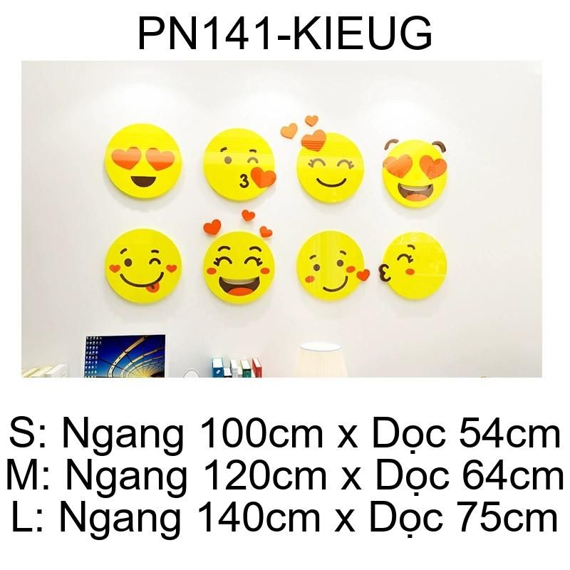 Tranh mica EPeBen dán tường nổi 3d hình Biểu tượng cảm xúc Trang Trí Phòng Cho Bé,Mẫu Giáo, Lớp Học