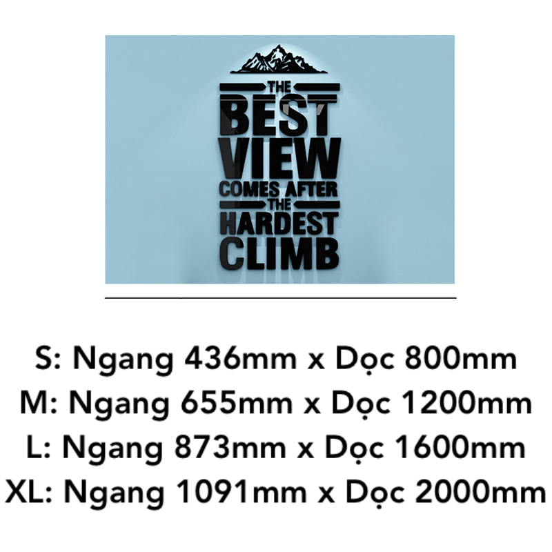 Tranh mica EPeBen dán tường nổi 3d hình best view Tạo Động Lực decor trang trí Văn Phòng, Phòng Làm Việc