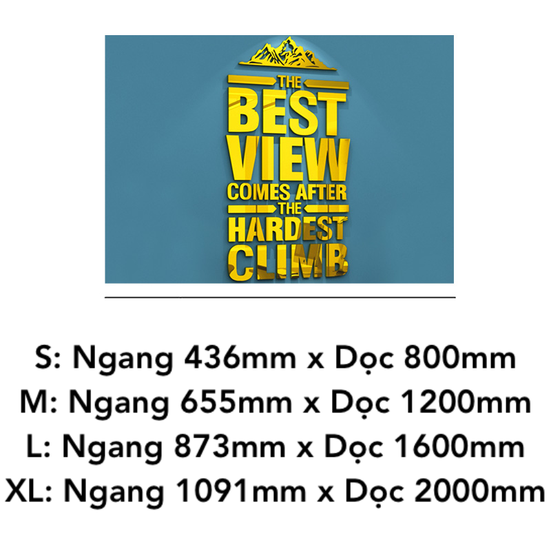 Tranh mica EPeBen dán tường nổi 3d hình best view Tạo Động Lực decor trang trí Văn Phòng, Phòng Làm Việc