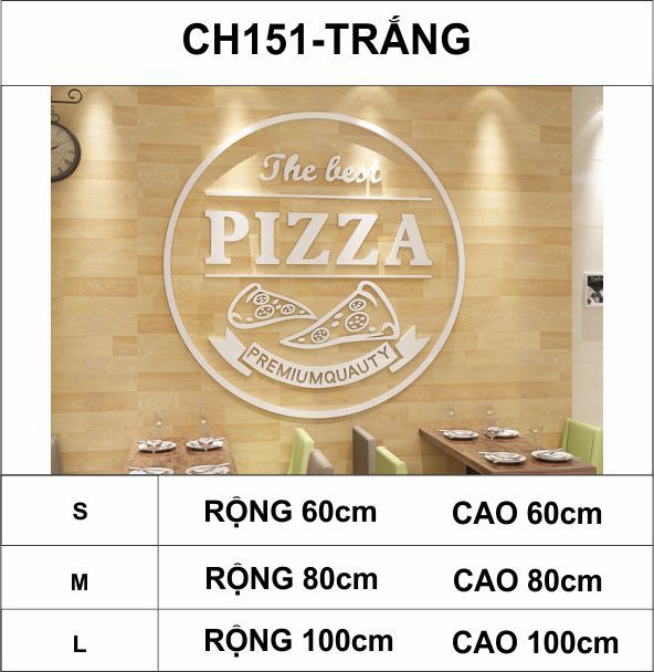 Tranh mica EPeBen dán tường nổi 3d hình miếng bánh pizza trang trí cửa hàng bánh, nhà hàng đồ ăn nhanh, burger, gà rán