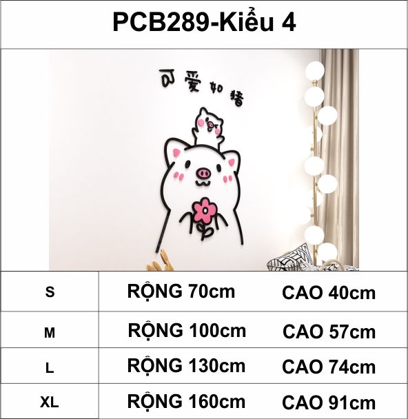 Tranh mica EPeBen dán tường nổi 3d hình Bé Heo Welcome trang trí cửa ra vào, cửa hàng, quán ăn, địa điểm kinh doanh -